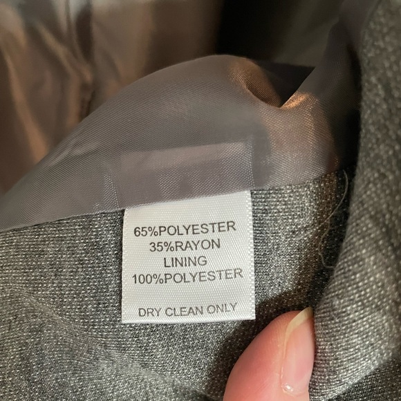Gibson NWOT scrunch sleeve long blazer jacket size Large- grey. Single button - Picture 7 of 7